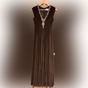 Badgley Mischka Chocolate Maxi Skirt